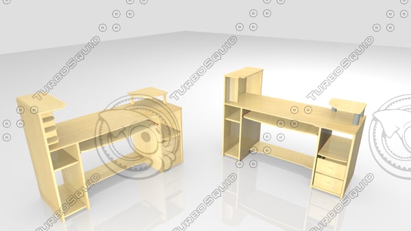 3d model computer office - Computer office-Table 3D Model... by blendmax